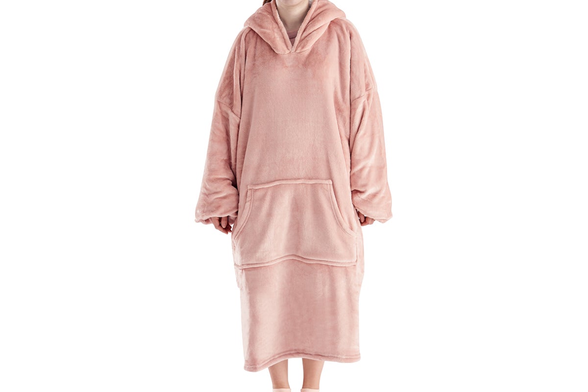 Ovela Extra Long Hoodie Blanket (Misty Rose)