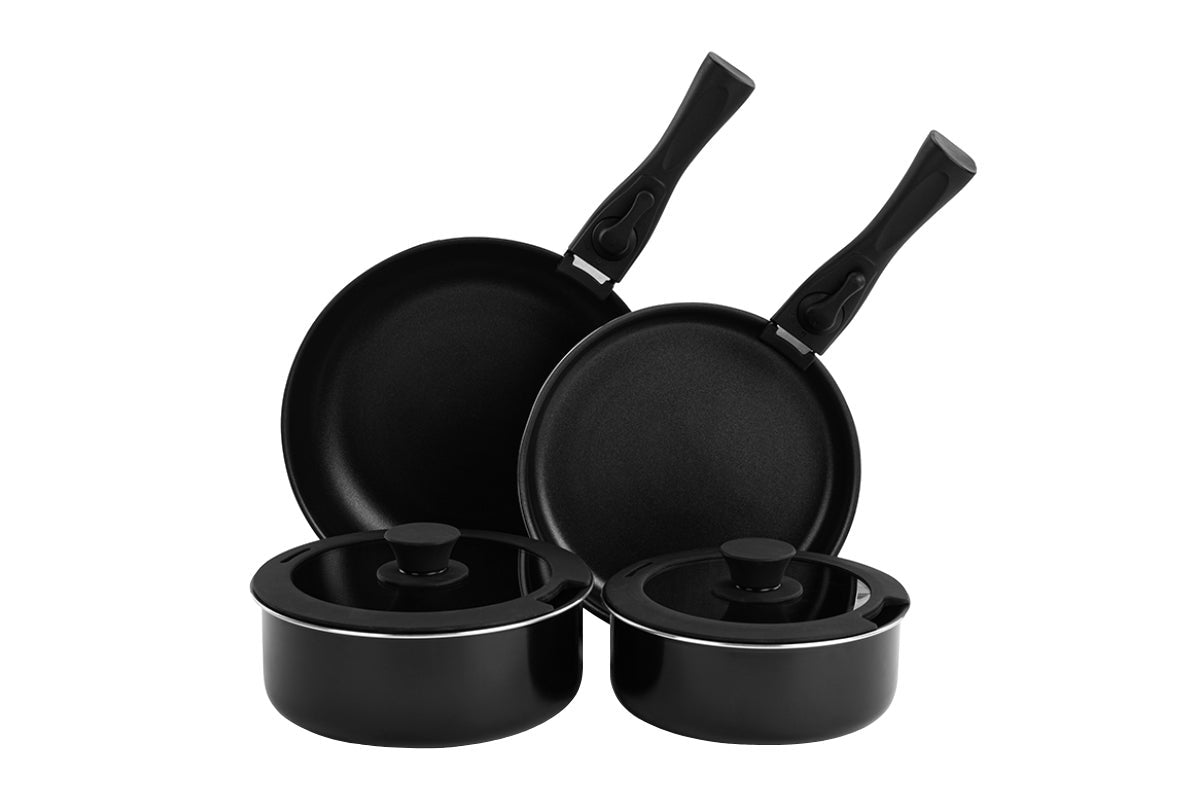 Ovela Moderno 4 Piece Non-Stick Induction Cookware Set with Removable Handles
