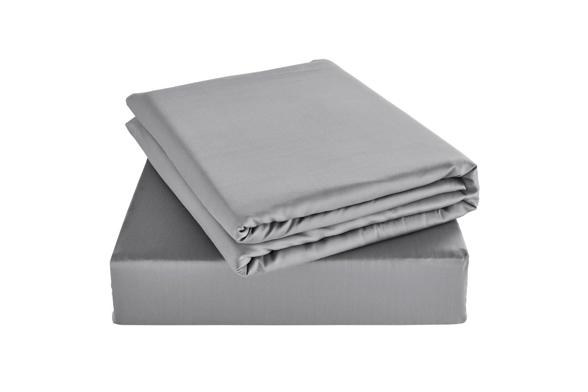 Ovela 100% Natural Bamboo Bed Sheet Set (Silver, King Single)