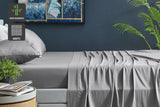Ovela 100% Natural Bamboo Bed Sheet Set (Silver, Single)