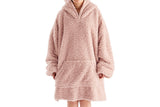 Ovela Sherpa Hoodie Blanket (Misty Rose)
