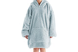 Ovela Sherpa Hoodie Blanket (Light Grey)