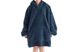 Ovela Sherpa Hoodie Blanket (Navy)