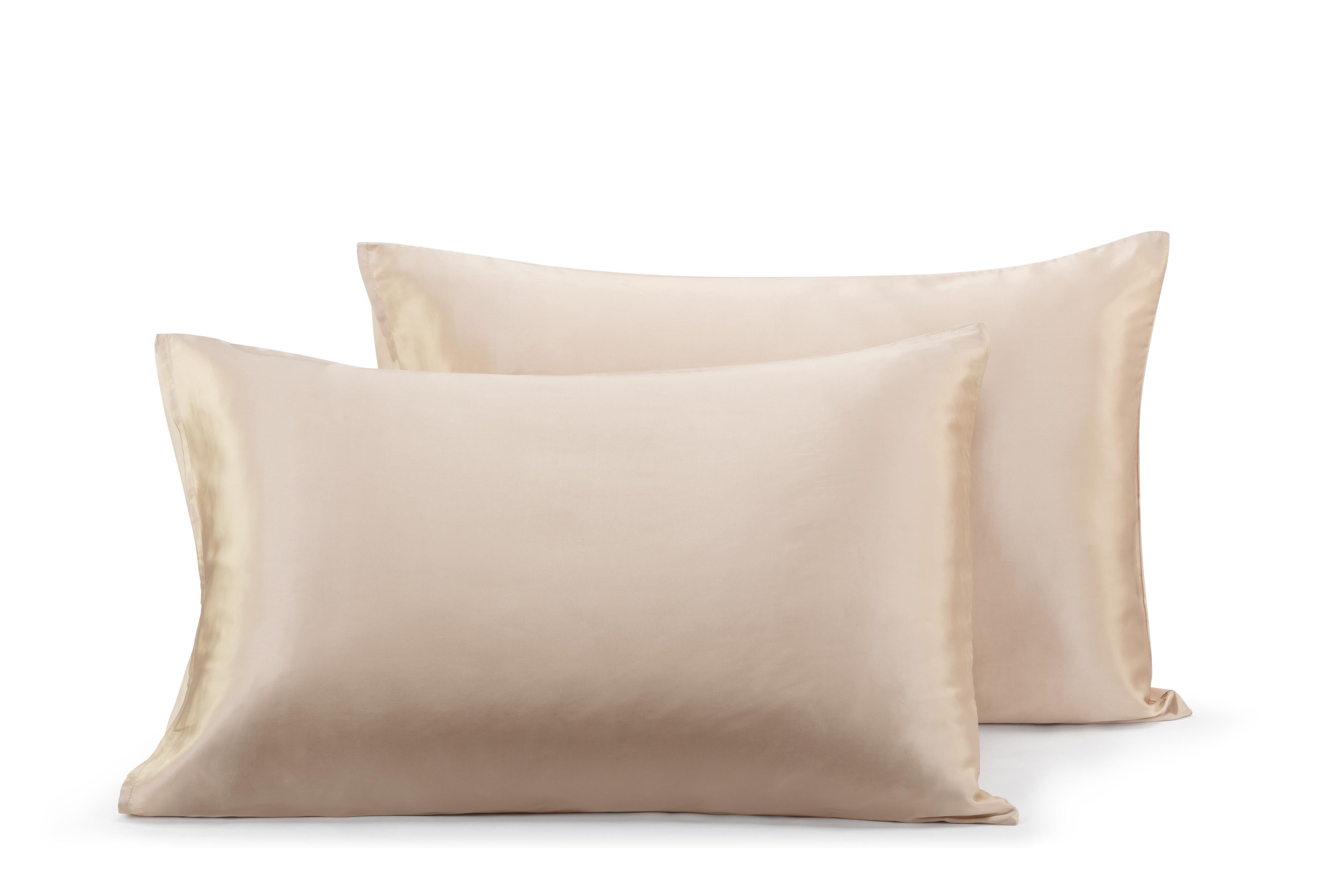 Set of 2 Ovela Mulberry Silk Pillowcases (Champagne)