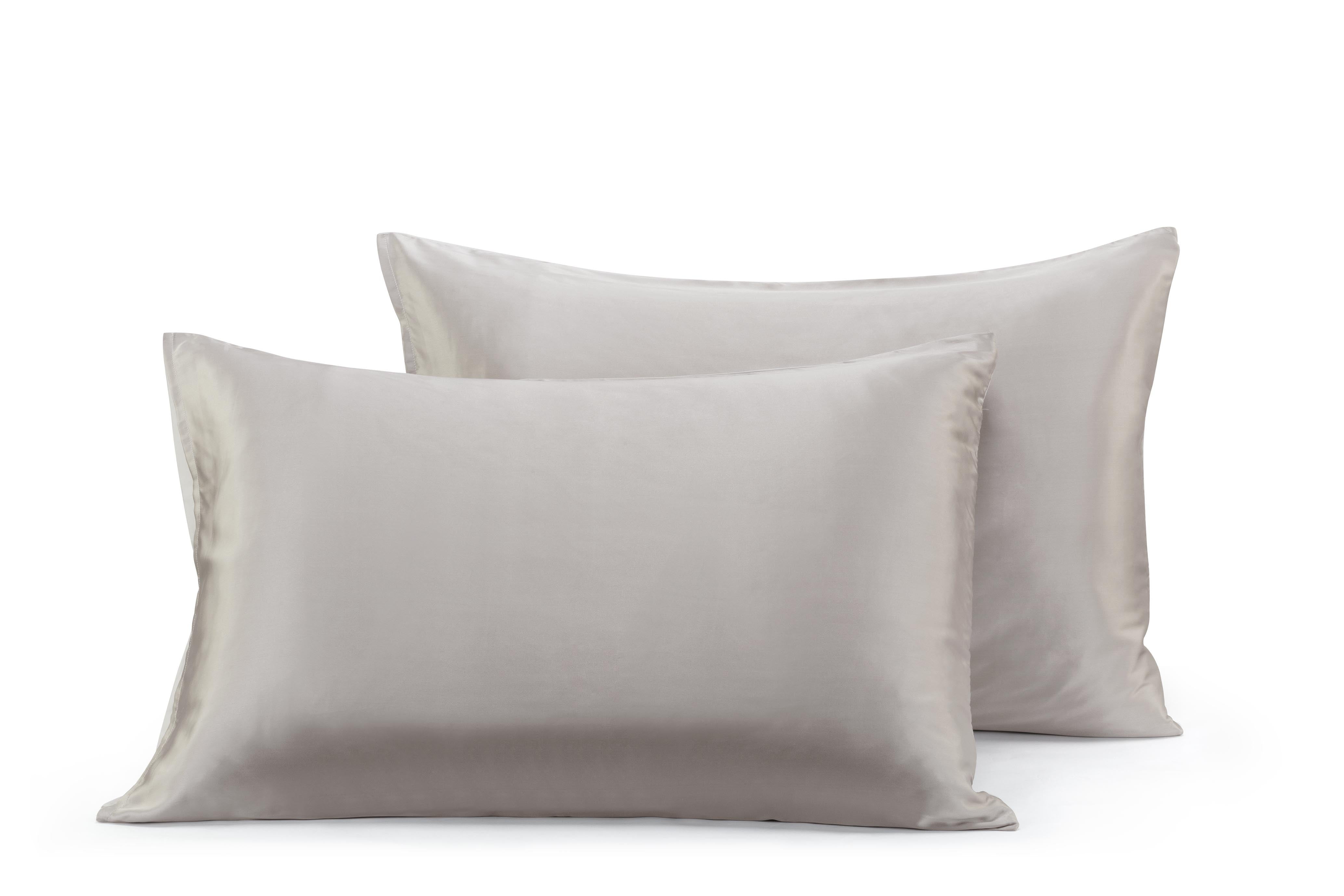 Set of 2 Ovela Mulberry Silk Pillowcases (Silver)