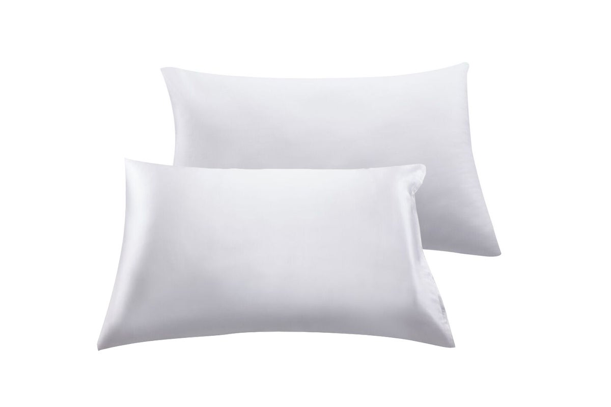 Set of 2 Ovela Mulberry Silk Pillowcases (White)