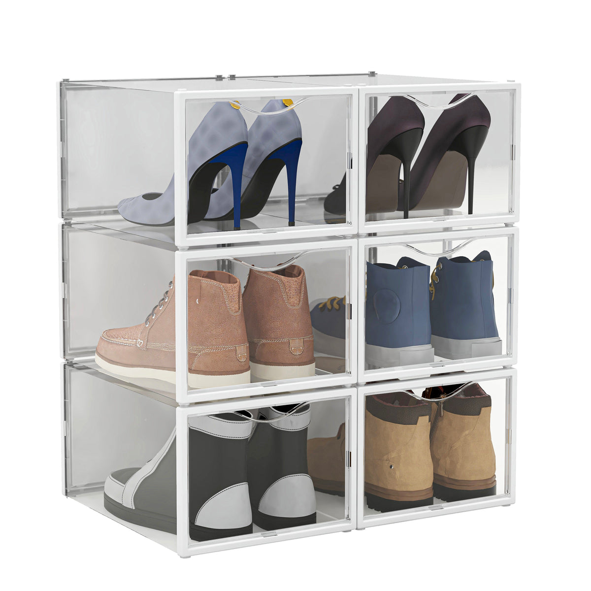 Ovela Shoe Storage Display Box Front Drop (Set of 6)