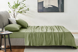 Ovela 1200TC Cotton Rich Bed Sheet Set (Oiled Green, Double)