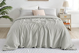 Ovela Ultra Soft Washed Microfibre Quilt Cover Set (Silver, King)