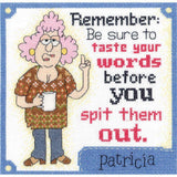 Aunty Acid Taste Your Words Counted Cross Stitch Kit 8"X8" - Crafty Hobbies Australia