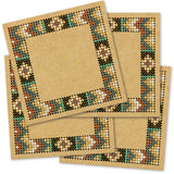 Aztec Wood Coasters, Counted Cross Stitch Kit - Crafty Hobbies Australia