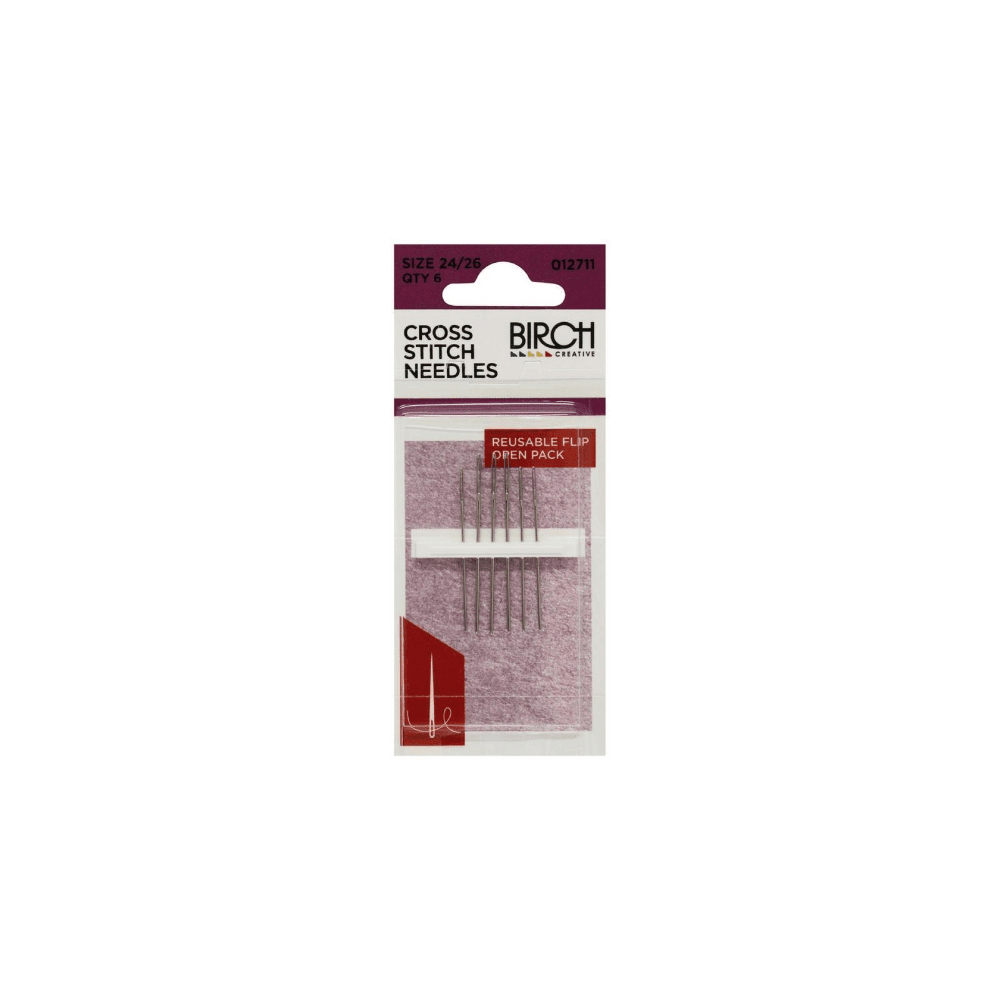 Birch Cross Stitch Needles size 24/26 - Crafty Hobbies Australia