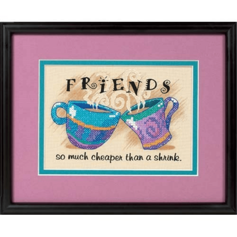 Cheaper than a Shrink, Stamped Cross Stitch - Crafty Hobbies Australia
