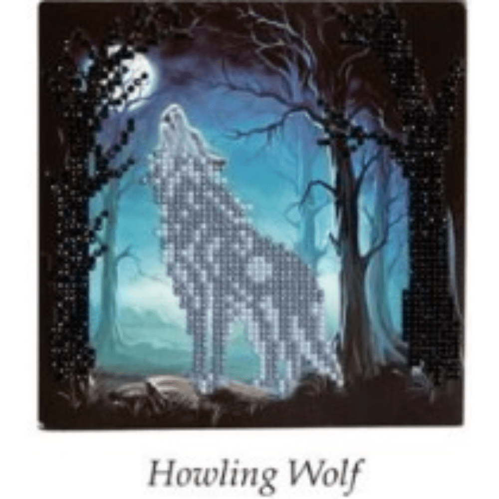 Crystal Art Howling Wolves - Crafty Hobbies Australia