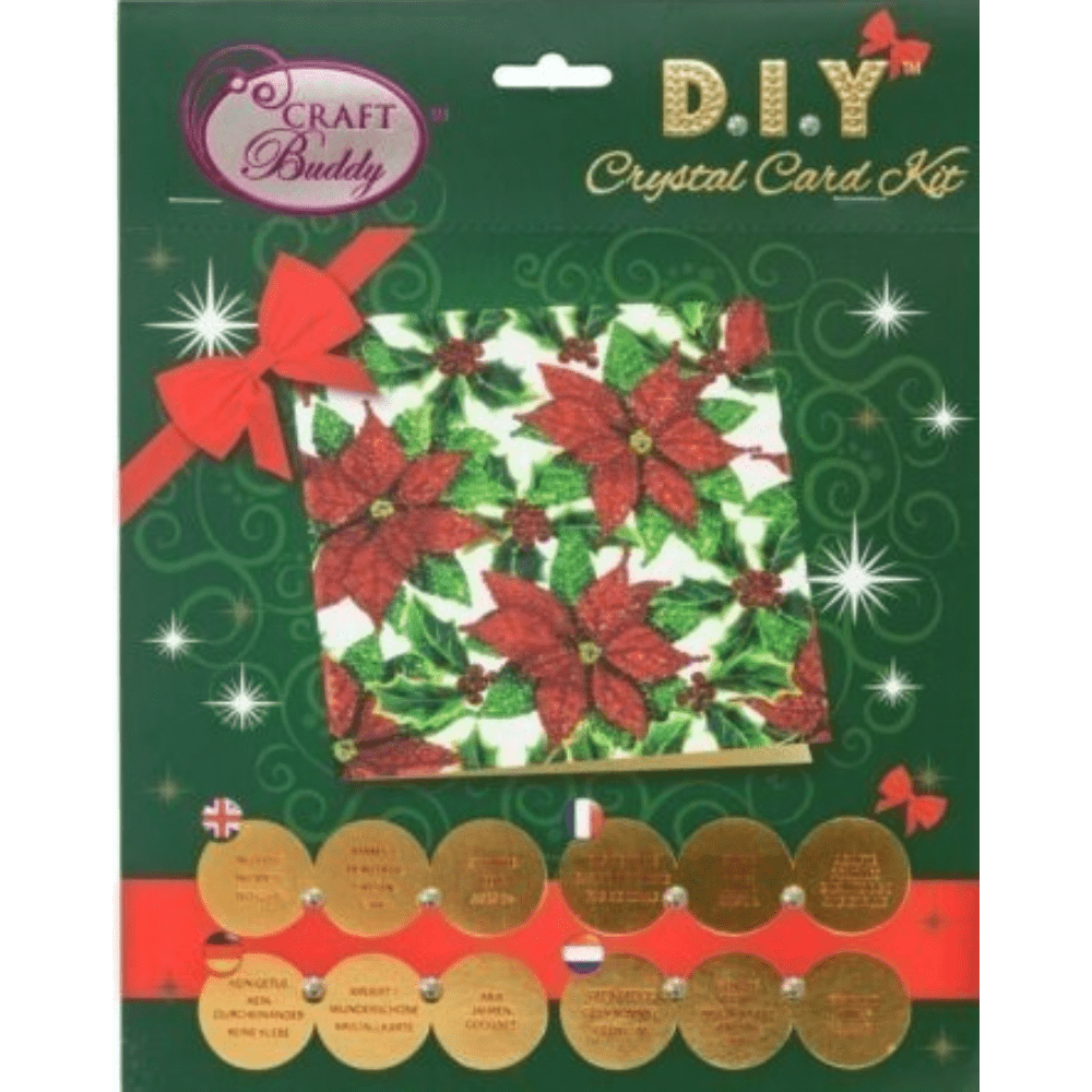 Crystal Card Kit "Poinsettias" - Crafty Hobbies Australia