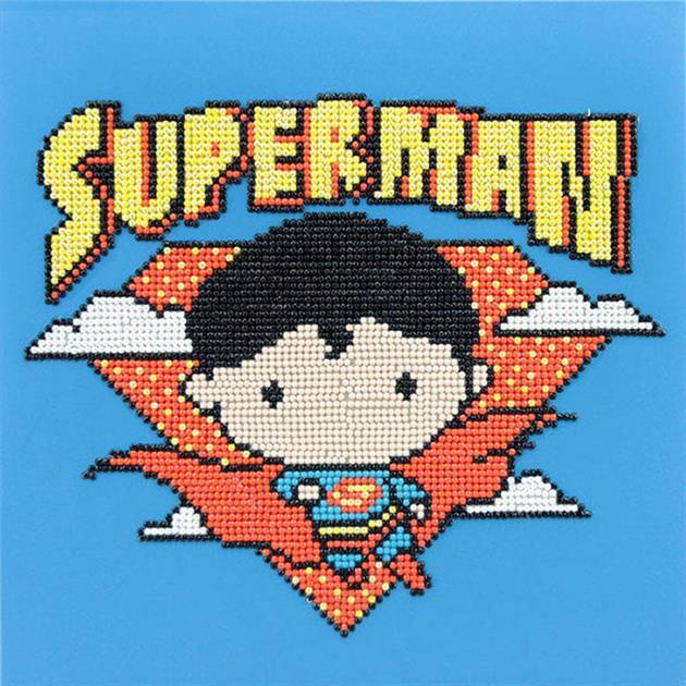 DIAMOND DOTZ Dotzbox Superman 28 x 28cm - Crafty Hobbies Australia