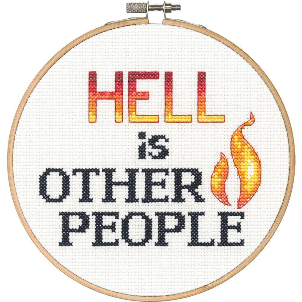 Dimensions Hell Is Other People Cross Stitch Kit - Crafty Hobbies Australia