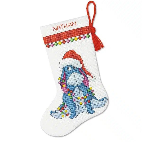 Disney Eeyore Petite Size Stocking Counted Cross Stitch Kit - Crafty Hobbies Australia