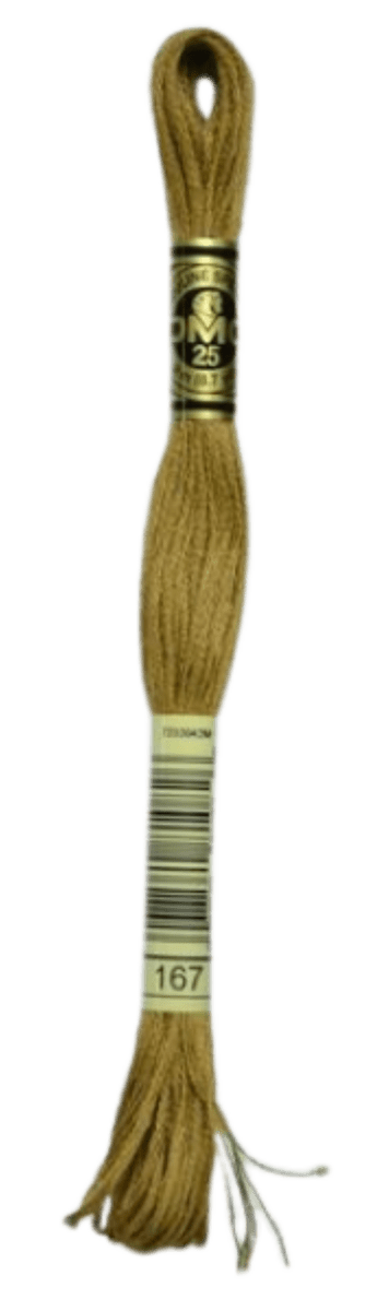 DMC 167 Very Dark Yellow Beige Stranded Cotton Embroidery Floss