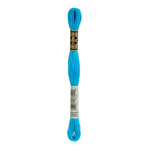 DMC 3845 Medium Bright Turquoise Stranded Cotton Embroidery Floss