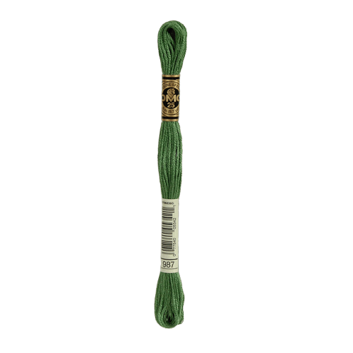 DMC 987 Dark Forest Green Stranded Cotton Embroidery Floss