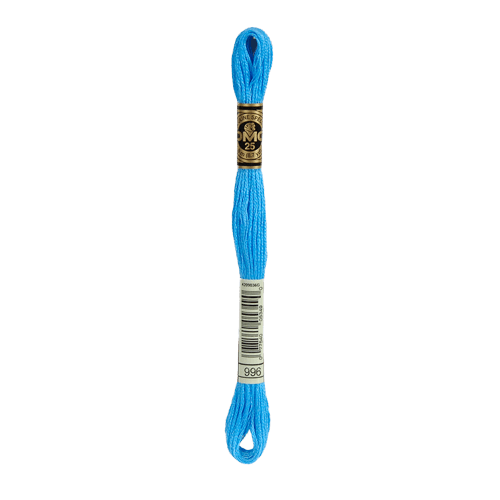 DMC 996 Medium Electric Blue Stranded Cotton Embroidery Floss