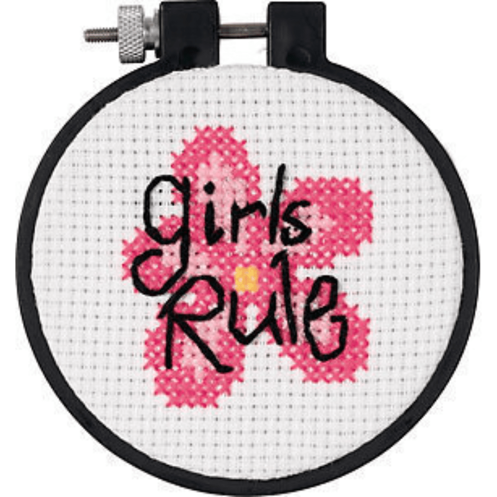 Girls Rule Cross Stitch Kit - Crafty Hobbies Australia