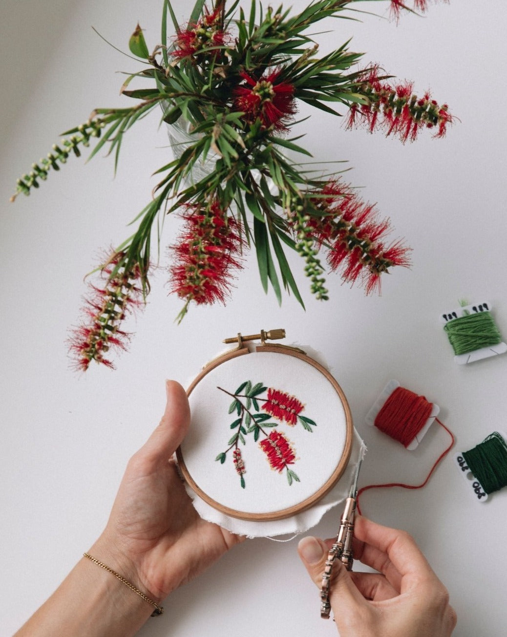 Bottlebrush embroidery design