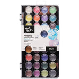 Mont Marte Signature Paint Set - Metallic Watercolour Cake 37pc - Crafty Hobbies Australia