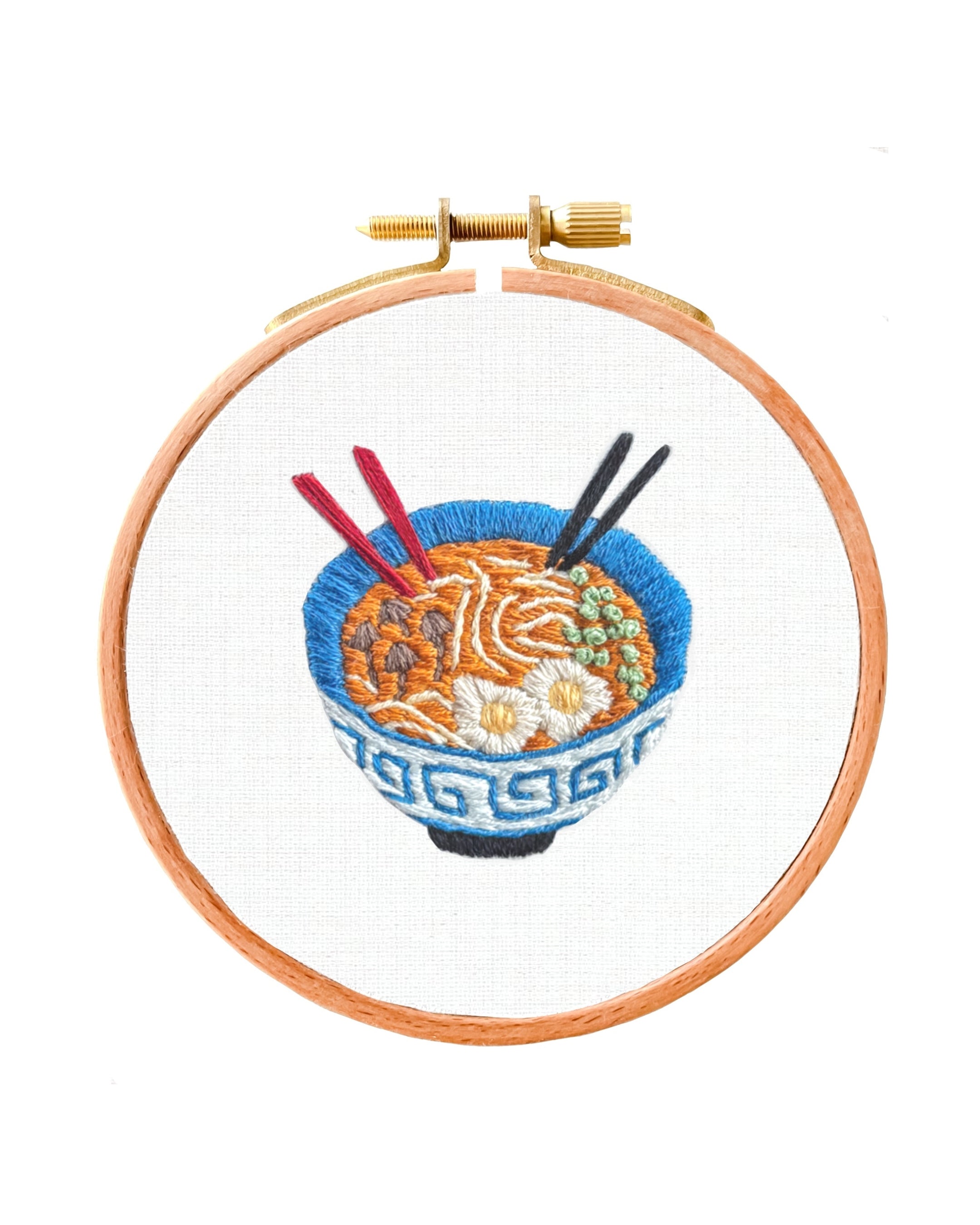 Ramen for Two Embroidery Kit