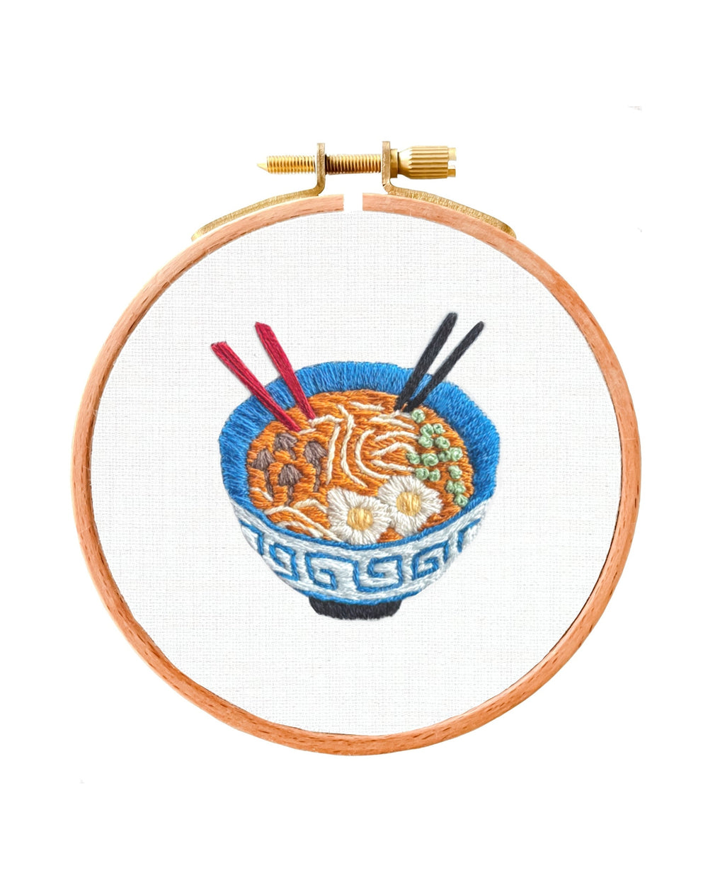 Ramen for Two Embroidery Kit