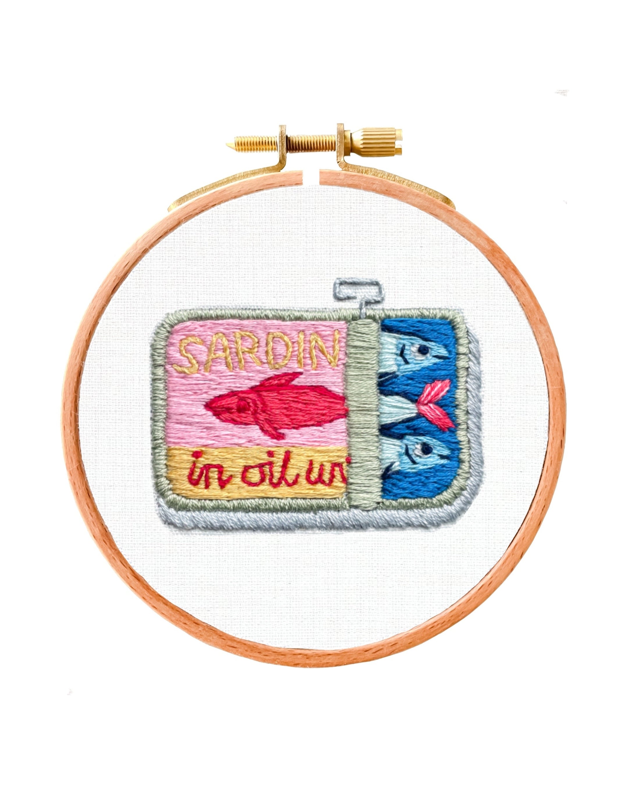 Sardines Tin Embroidery Kit