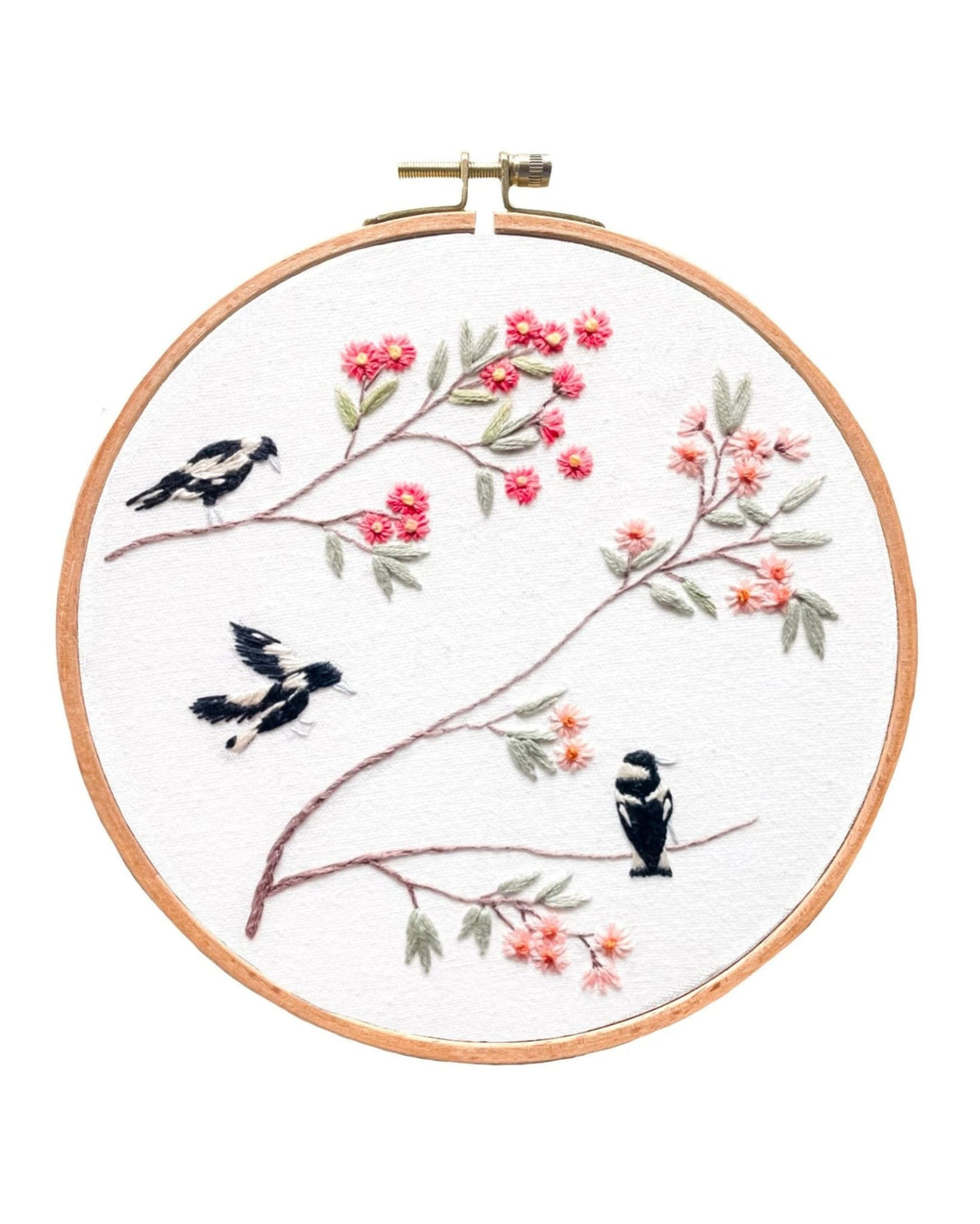 Spring Magpies Embroidery Kit